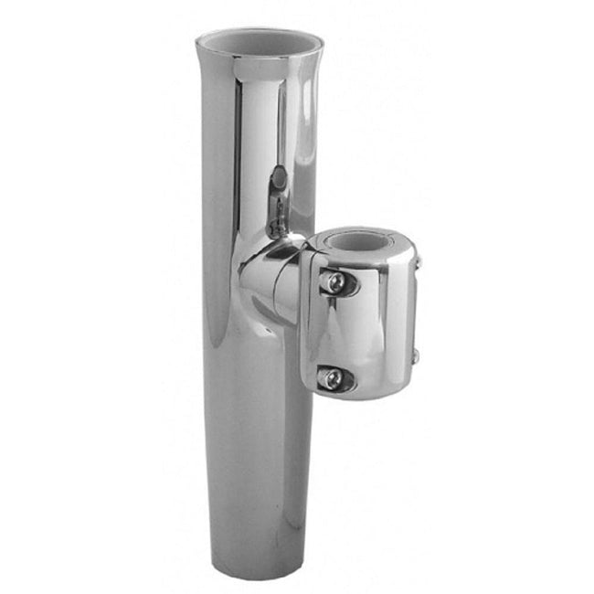 TACO  Stainless Steel Clamp-On Adjustable Rod Holder - 1-1/16" & 1-5/16" O.D. (Pipe), 1-1/4" O.D. (Tube) [F16-2623POL-1] - Rough Seas Marine