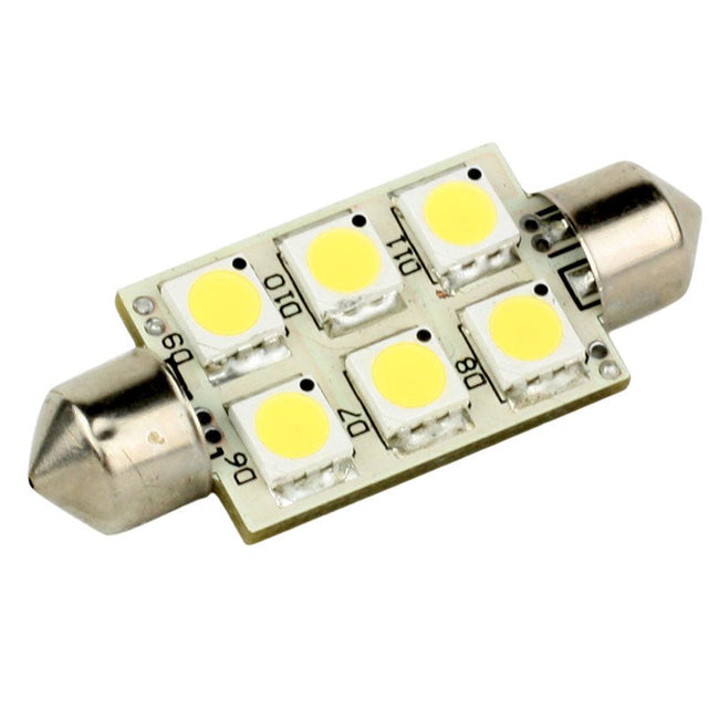 Lunasea Single-Sided 6 LED Festoon - 10-30VDC/1.5W/97 Lumens - Warm White [LLB-186W-21-00] - Rough Seas Marine