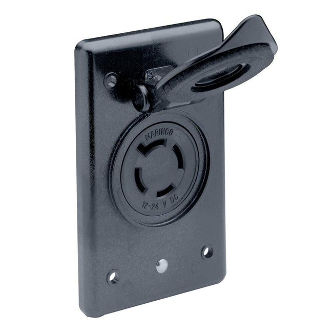 Marinco 2018BR-MB 12/24V Receptacle w/Flip Lid [2018BR-MB] - Rough Seas Marine