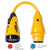 Marinco P504-30 EEL 30A-125V Female to 50A-125/250V Male Pigtail Adapter - Yellow [P504-30] - Rough Seas Marine