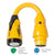 Marinco P504-503 EEL 50A-125V Female to 50A-125/250V Male Pigtail Adapter - Yellow [P504-503] - Rough Seas Marine