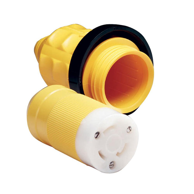 Marinco 305CRCN.VPK 30A Female Connector w/Cover & Rings [305CRCN.VPK] - Rough Seas Marine