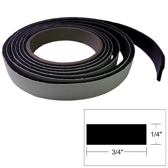 TACO Hatch Tape - 8'L x 1/4"H x "W - Black [V30-0748B8-2] - Rough Seas Marine
