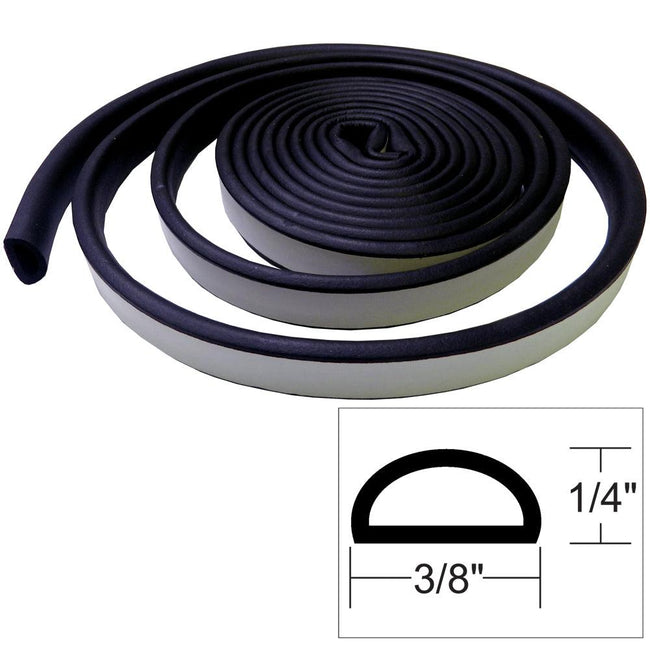 TACO Weather Seal - 10'L x 1/4"H x 3/8"W - Black [V30-1333B10-1] - Rough Seas Marine