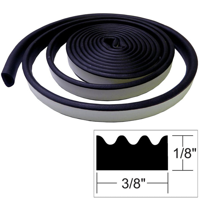 TACO Weather Seal - 10'L x "H x 3/8"W - Black [V30-0113B10-1] - Rough Seas Marine