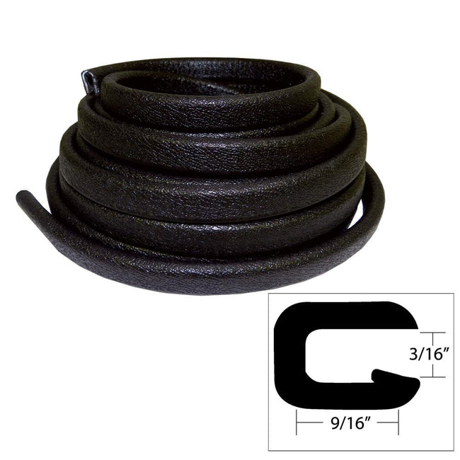 TACO Flexible Vinyl Trim - 5/32" Opening x 9/16"W x 25'L - Black [V30-1005B25-1] - Rough Seas Marine