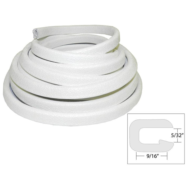 TACO Flexible Vinyl Trim - 5/32" Opening x 9/16"W x 25'L - White [V30-1005W25-1] - Rough Seas Marine