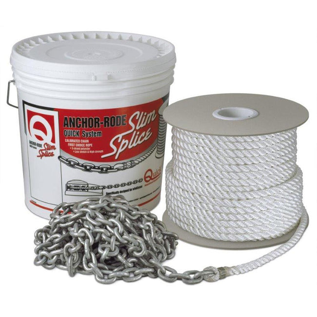 Quick Anchor Rode 15' of 7mm Chain and 200' of 1/2" Rope [FVC070312120A00] - Rough Seas Marine
