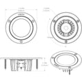 Lumitec Shadow - Flush Mount Down Light - White Finish - 3-Color Red/Blue Non-Dimming w/White Dimming [114128] - Rough Seas Marine