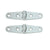 Whitecap Strap Hinge - CP/Brass - 4" x 1" - Pair [S-604] - Rough Seas Marine