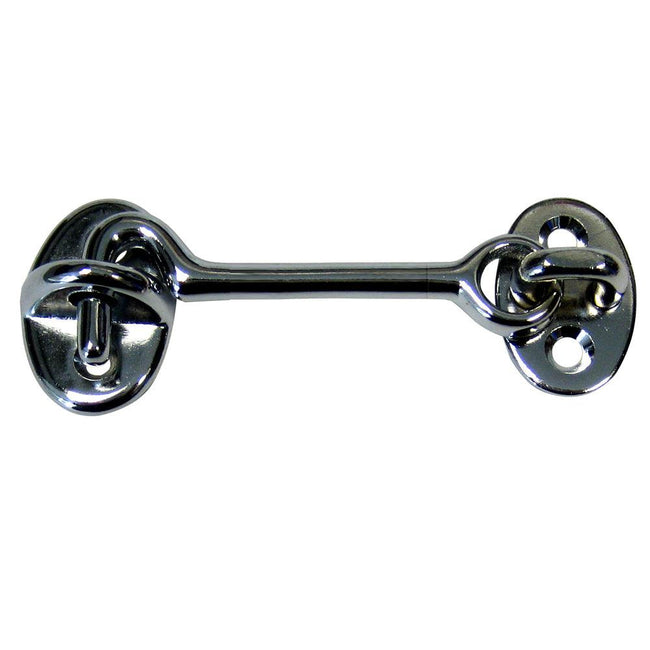 Whitecap Cabin Door Hook - CP/Brass - 3" [S-1402C] - Rough Seas Marine