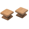 Whitecap Teak Square Drawer Knob - 1-1/8" - 2 Pack [60130-A] - Rough Seas Marine