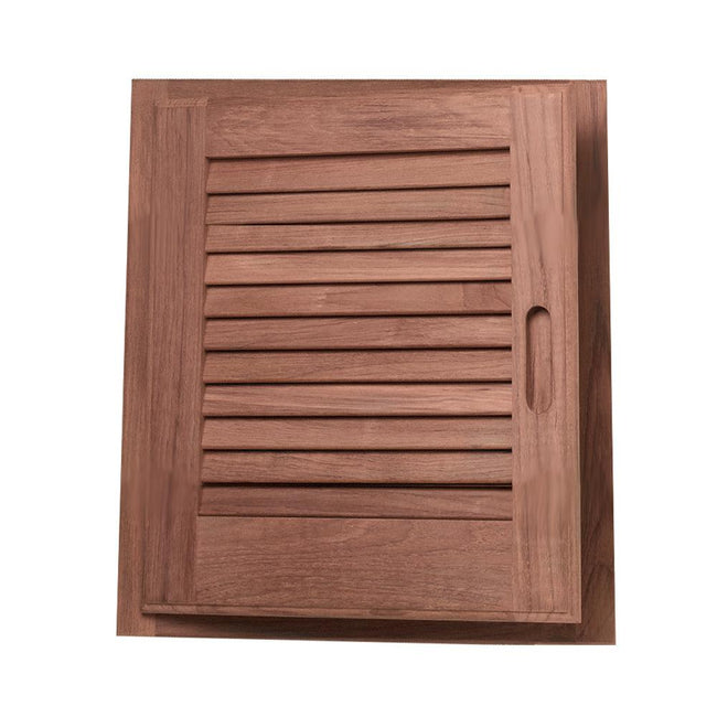 Whitecap Teak Louvered Door & Frame - Left Hand - 15" x 15" [60723] - Rough Seas Marine