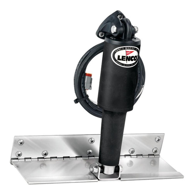 Lenco 4" x 12" Limited Space Trim Tab Kit w/o Switch Kit 12V - Electro-Polished - Short Actuator [15088-101] - Rough Seas Marine