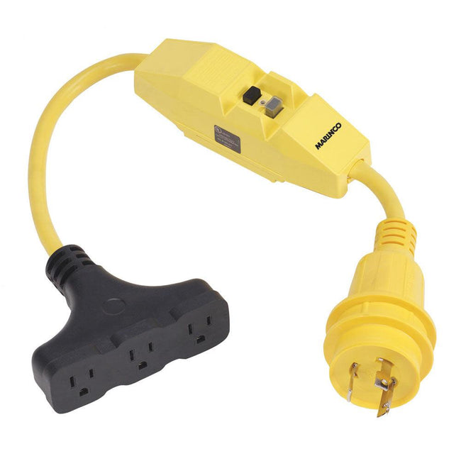 Marinco Dockside 30A to 15A Adapter with GFI [199128] - Rough Seas Marine