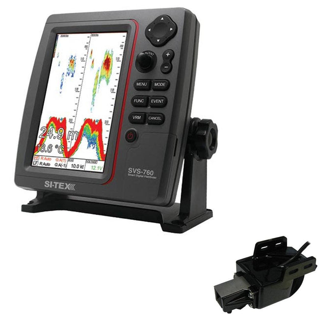 SI-TEX SVS-760 Dual Frequency Sounder 600W Kit w/Transom Mount Triducer [SVS-760TM] - Rough Seas Marine