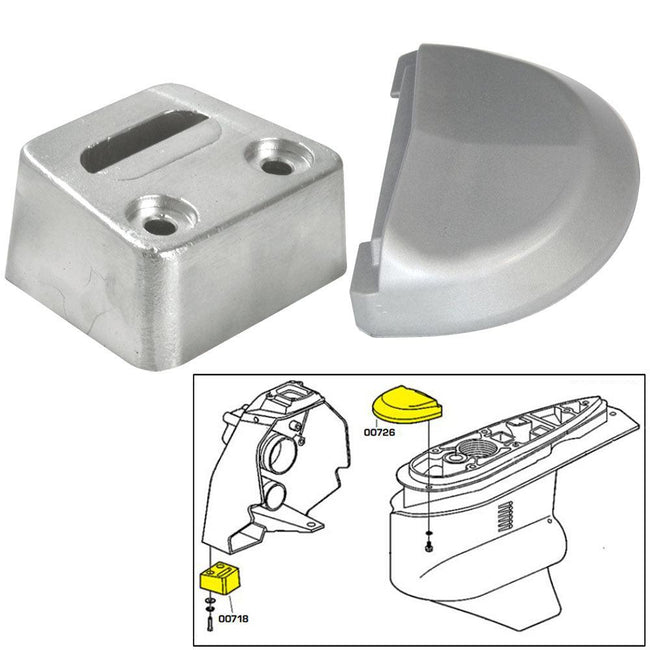 Tecnoseal Anode Kit w/Hardware - Volvo SX - Zinc [20708] - Rough Seas Marine