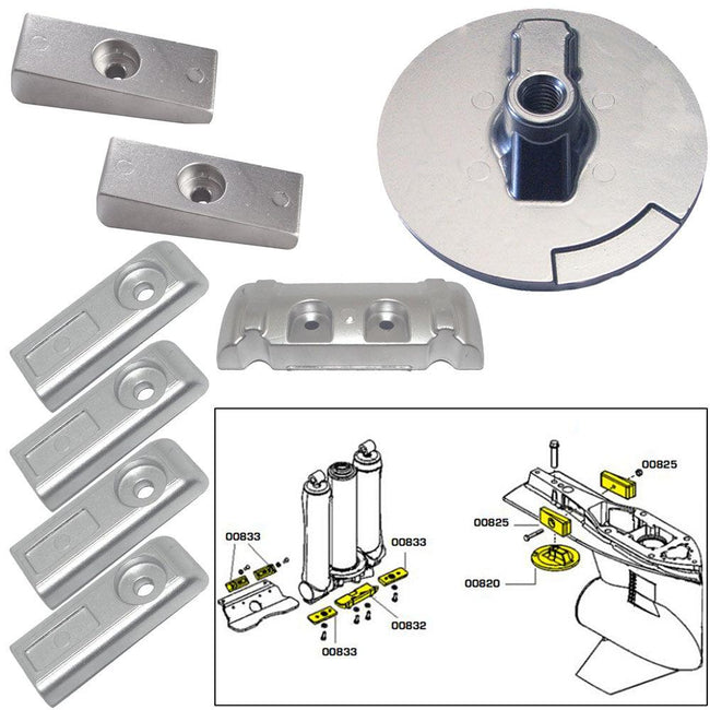 Tecnoseal Anode Kit w/Hardware - Mercury Verado 6 - Magnesium [20816MG] - Rough Seas Marine