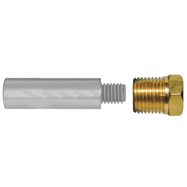 Tecnoseal E4 Pencil Zinc w/Brass Cap [TEC-E4-C] - Rough Seas Marine