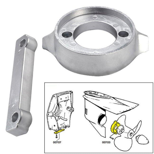 Tecnoseal Anode Kit w/Hardware - Volvo 280 - Zinc [20701] - Rough Seas Marine