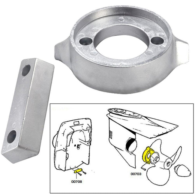 Tecnoseal Anode Kit w/Hardware - Volvo 290 - Aluminum [20705AL] - Rough Seas Marine