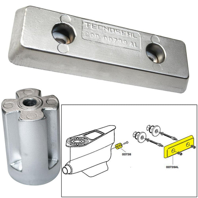 Tecnoseal Anode Kit - Volvo IPS - Zinc/Aluminum [20715] - Rough Seas Marine