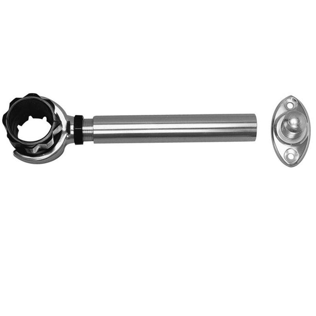 Rupp Threaded Antenna Support w/6" Flat Mount & 1.5" Collar [PAK-0004] - Rough Seas Marine