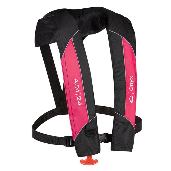 Onyx A/M-24 Automatic/Manual Inflatable PFD Life Jacket - Pink [132000-105-004-14] - Rough Seas Marine