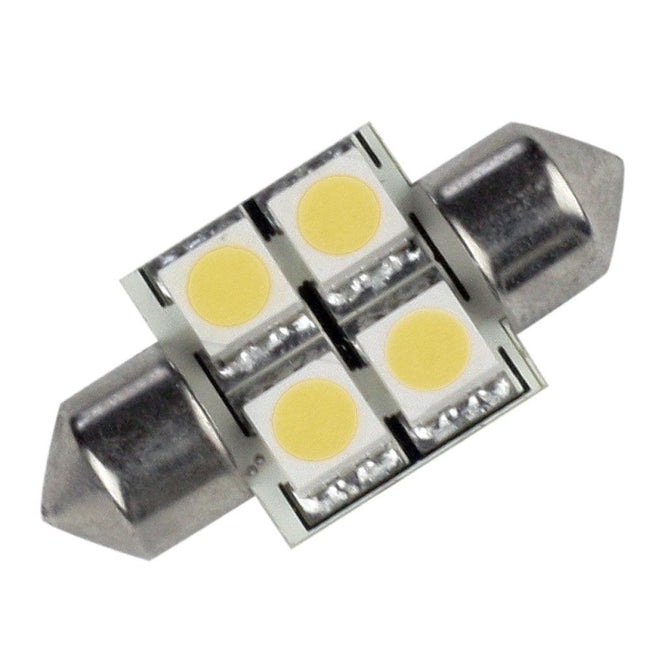 Lunasea Pointed Festoon 4 LED Light Bulb - 31mm - Cool White [LLB-202C-21-00] - Rough Seas Marine