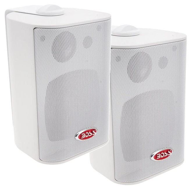 Boss Audio 4" MR4.3W Box Speakers - White - 200W [MR4.3W] - Rough Seas Marine