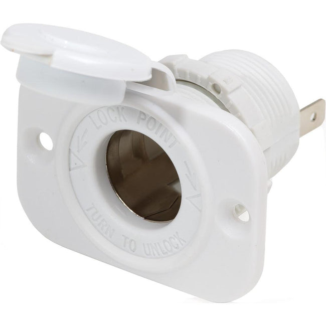 Blue Sea 12V Dash Socket - White [1011200] - Rough Seas Marine
