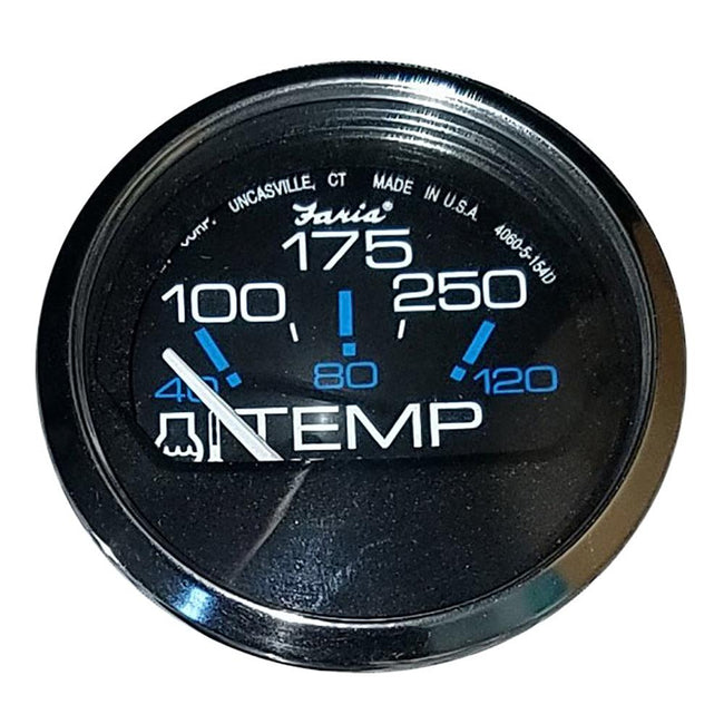 Faria Chesapeake Black 2" Water Temperature Gauge (100-250F) [13704] - Rough Seas Marine