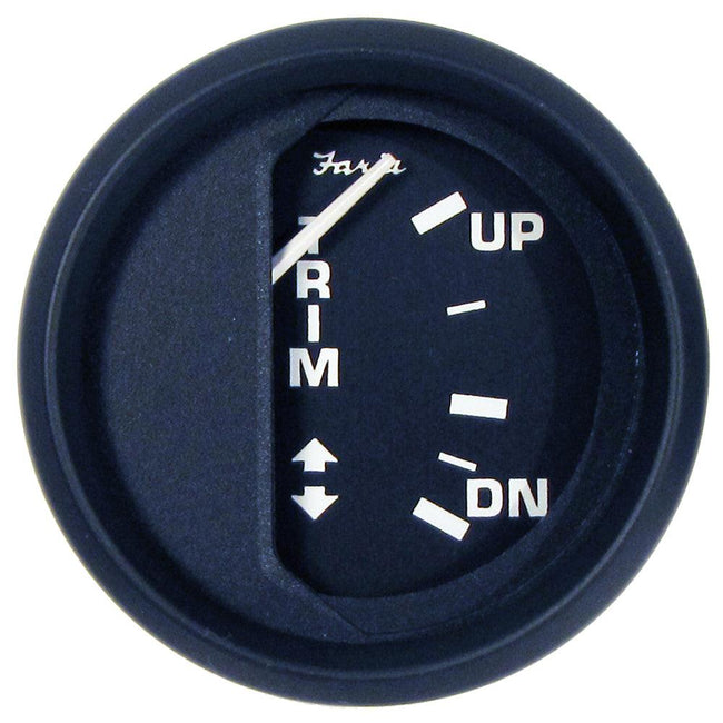 Faria Euro Black 2" Trim Gauge f/ Johnson/Evinrude/Suzuki Outboard [12827] - Rough Seas Marine