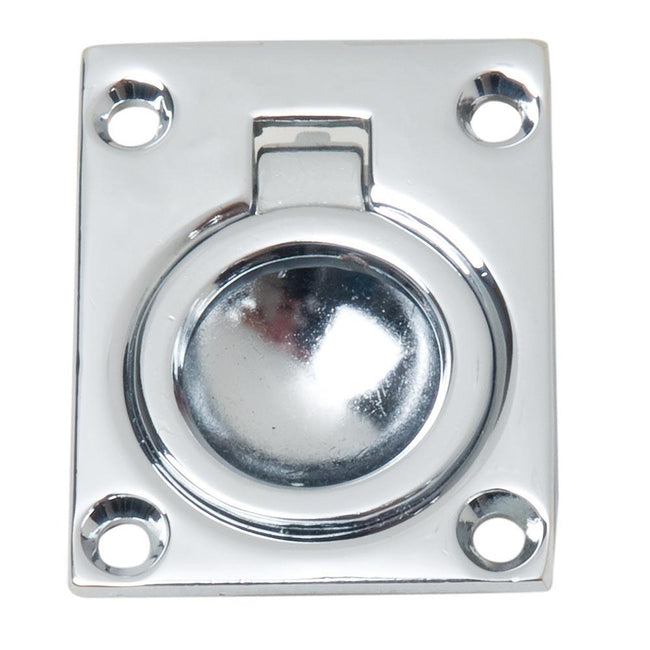 Perko Flush Ring Pull - Chrome Plated Zinc [0841DP0CHR] - Rough Seas Marine