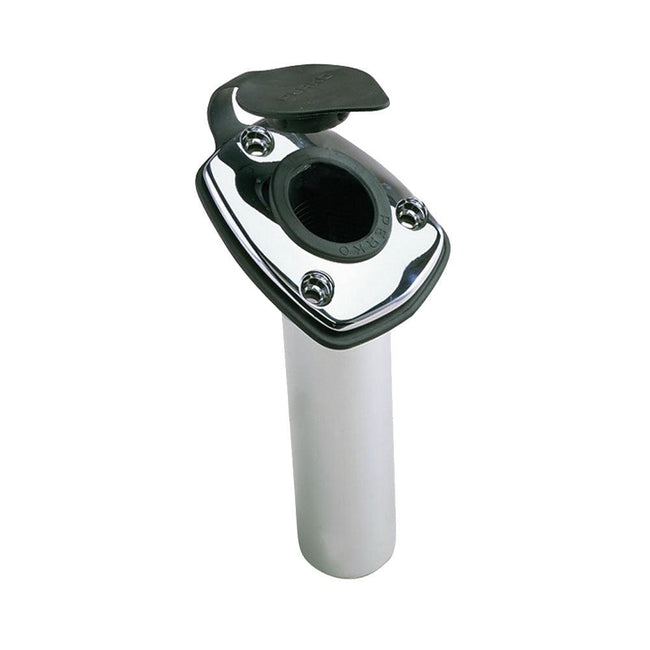 Perko Fishing Rod Holder - 65 Angled Flush Mount - Chrome Plated Zinc [1205DP0CHR] - Rough Seas Marine