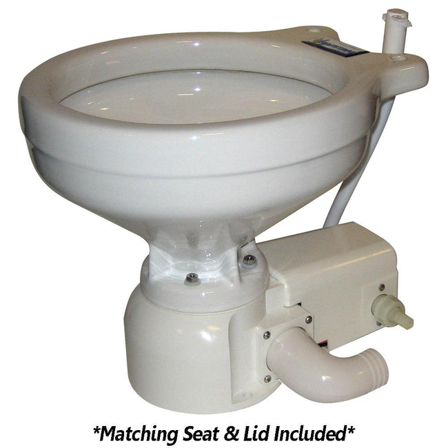 Raritan Sea Era Toilet - Household Style - Freshwater Solenoid - Straight  90 Discharge - Smart Toilet Control - 12v [162HF012] - Rough Seas Marine