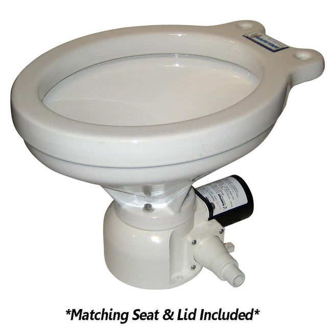 Raritan Sea Era Toilet - Household Style - Remote Intake Pump - Straight  90 Discharge - Smart Toilet Control - 12v [162HR012] - Rough Seas Marine