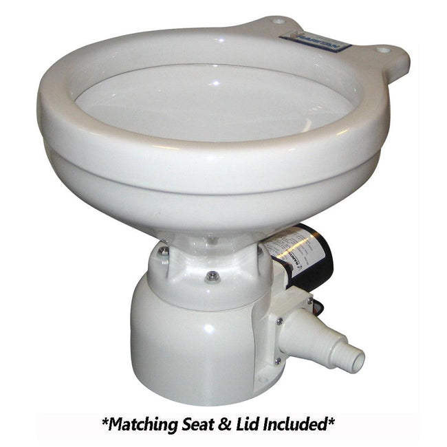 Raritan Sea Era Toilet - Marine Size - Remote Intake Pump - Straight  90 Discharge - Smart Toilet Control - 12v [162MR012] - Rough Seas Marine