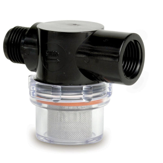 Shurflo by Pentair Twist-On Water Strainer - 1/2" Pipe Inlet - Clear Bowl [255-313] - Rough Seas Marine