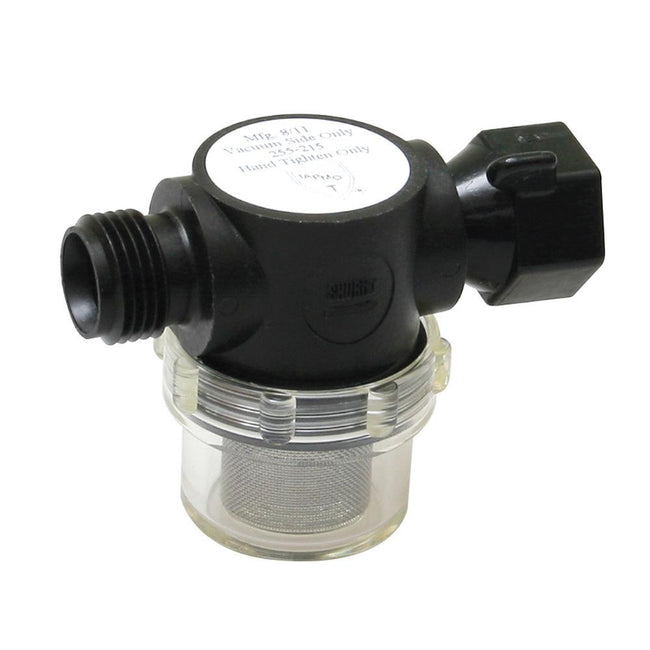 Shurflo by Pentair Swivel Nut Strainer - 1/2" Pipe Inlet - Clear Bowl [255-315] - Rough Seas Marine