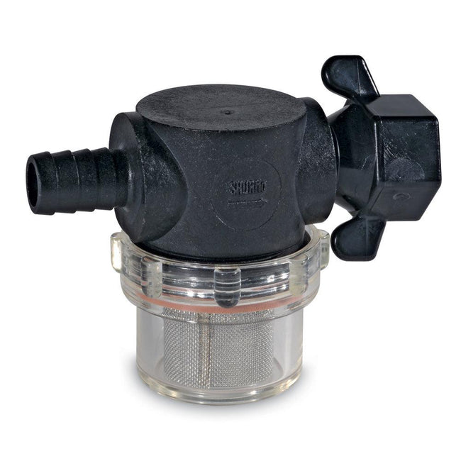 Shurflo by Pentair Swivel Nut Strainer - 1/2" Barb Inlet - Clear Bowl [255-325] - Rough Seas Marine