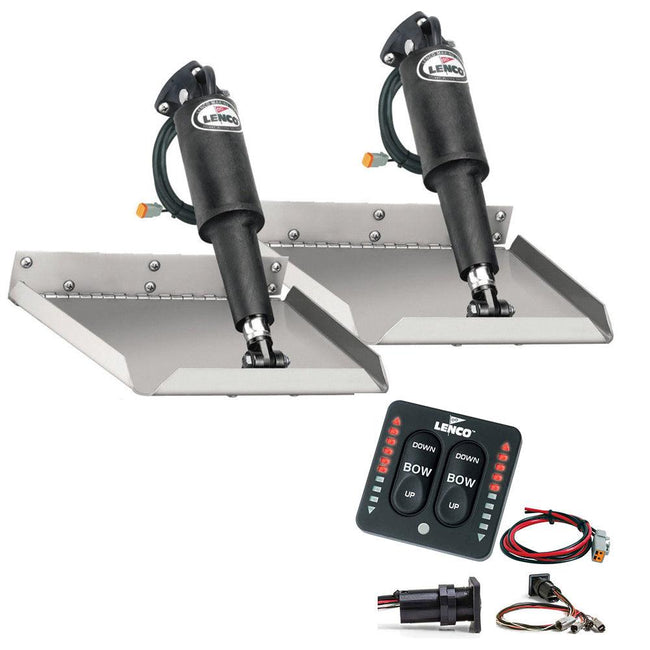 Lenco 9" x 12" Edge Mount Trim Tab Kit w/LED Indicator Switch Kit [TT9X12EI] - Rough Seas Marine