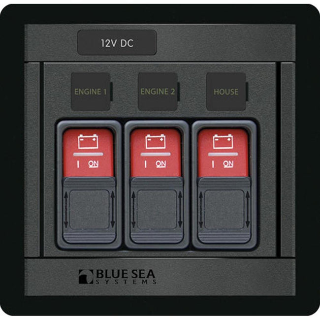 Blue Sea 1148 Remote Control Panel w/(3) 2145 Remote Control Contura Switch [1148] - Rough Seas Marine