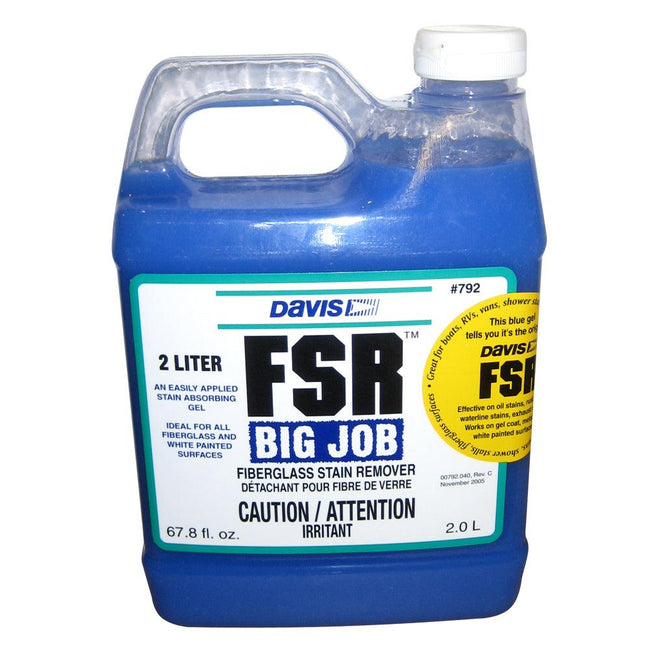 Davis FSR Big Job Fiberglass Stain Remover - 2-Liter [792] - Rough Seas Marine