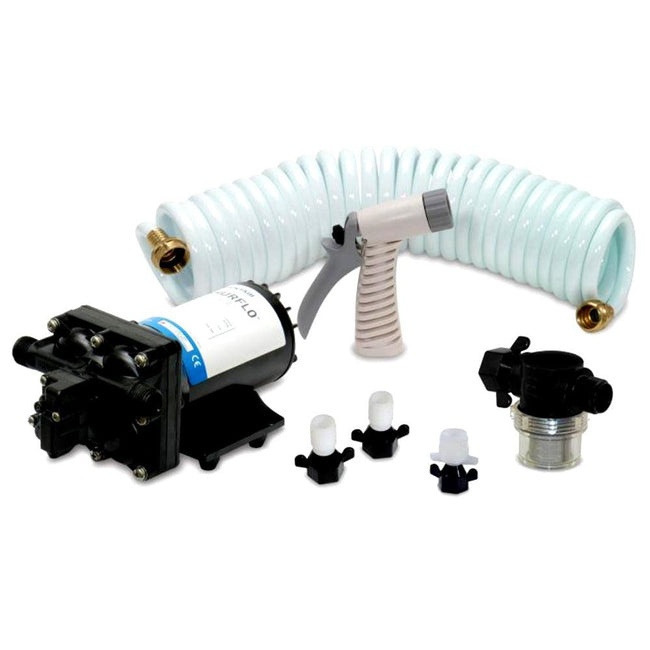 Shurflo by Pentair BLASTERII Washdown Kit - 12VDC, 3.5GPM w/25 Hose, Nozzle, Strainer  Fittings [4338-121-E07] - Rough Seas Marine