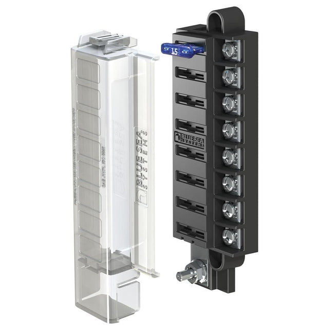 Blue Sea 5046 ST Blade Compact Fuse Blocks - 8 Circuits w/Cover [5046] - Rough Seas Marine