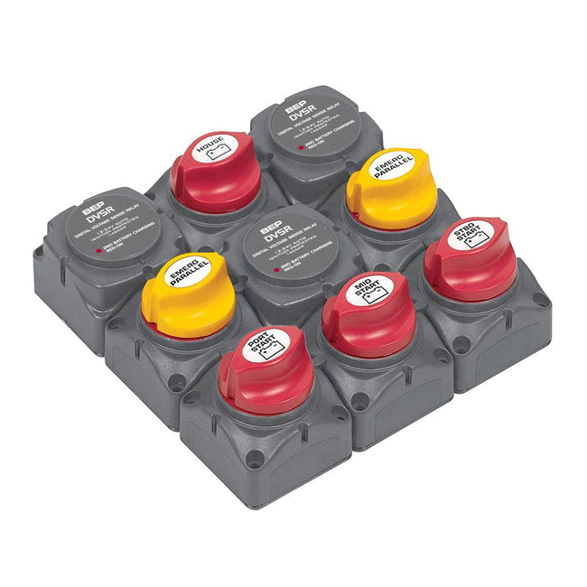 BEP Battery Distribution Cluster f/Triple Outboard Engine w/Four Battery Banks [719-140A-DVSR] - Rough Seas Marine
