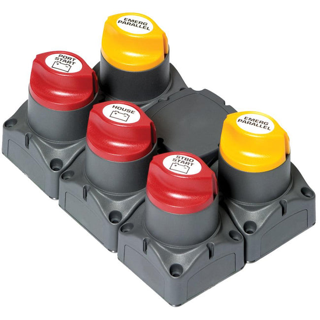 BEP Battery Distibution Cluster f/Twin Outboard Engines w/Three Battery Banks w/Motorized VSR [80-716-0018-00] - Rough Seas Marine