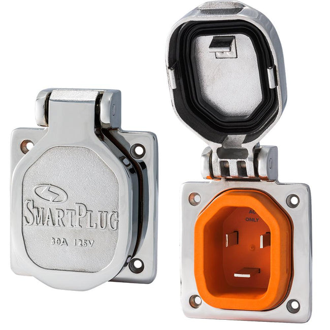 SmartPlug 30 AMP Male Inlet Cover - Stainless Steel [BM30NT] - Rough Seas Marine