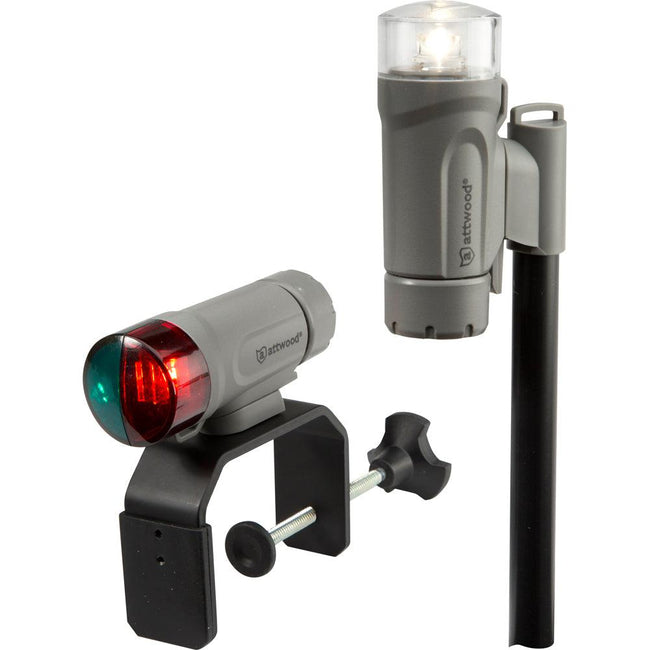 Attwood Clamp-On Portable LED Light Kit - Marine Gray [14190-7] - Rough Seas Marine